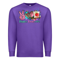 Purple peace love art   ado Premium Sweatshirt - AdoDesignShop