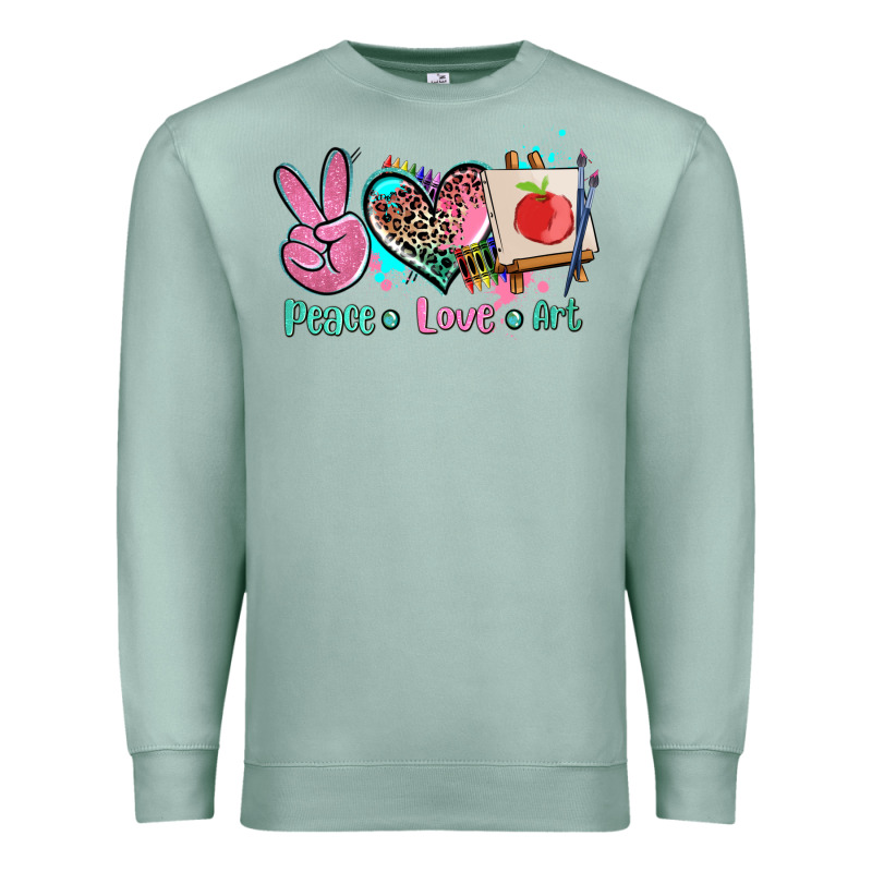Peace Love Art   Ado Premium Sweatshirt by AdoDesignShop | Teevron