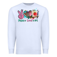 White peace love art   ado Premium Sweatshirt - AdoDesignShop