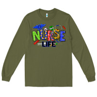 Army Green autism nurse life Long Sleeve Tee - texasbilliewilder