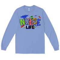 Colony Blue autism nurse life Long Sleeve Tee - texasbilliewilder