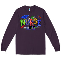 Plum autism nurse life Long Sleeve Tee - texasbilliewilder