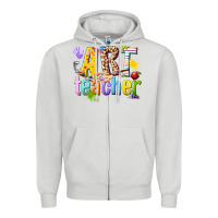 Dove Grey art teacher Zipper Hoodie - texasbilliewilder