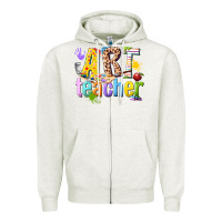 Oatmeal Heather art teacher Zipper Hoodie - texasbilliewilder