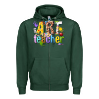 Sports Green art teacher Zipper Hoodie - texasbilliewilder