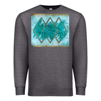 Charcoal Heather turquoise glitter Premium Sweatshirt - JahusDesignShop