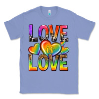 Colony Blue love is love with hearts Classic Tee - texasbilliewilder
