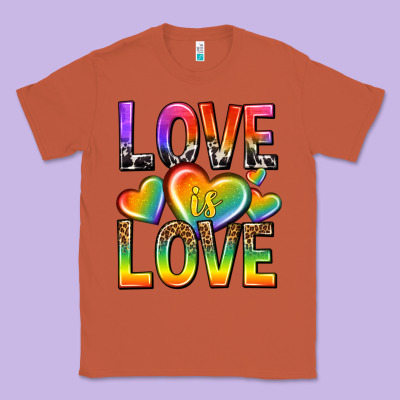 Classic Tee love is love with hearts