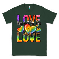 Sports Green love is love with hearts Classic Tee - texasbilliewilder
