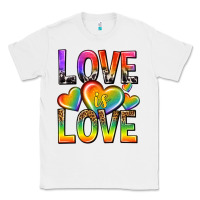 White love is love with hearts Classic Tee - texasbilliewilder