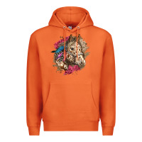 Carrot Floral Appaloosa Horse With Feathers Premium Hoodie - LillyAllenDesigns