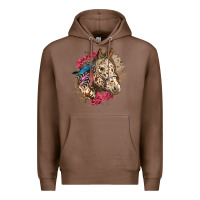 Floral Appaloosa Horse With Feathers Premium Hoodie | Teevron