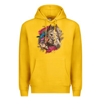 Lemon Floral Appaloosa Horse With Feathers Premium Hoodie - LillyAllenDesigns