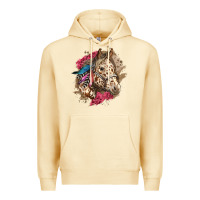 Pina Colada Floral Appaloosa Horse With Feathers Premium Hoodie - LillyAllenDesigns