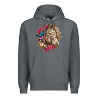 Rock Floral Appaloosa Horse With Feathers Premium Hoodie - LillyAllenDesigns