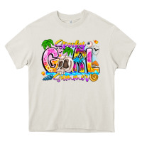 Cream spooky girl summer Heavy Core Tee - CowhideDigitalArt