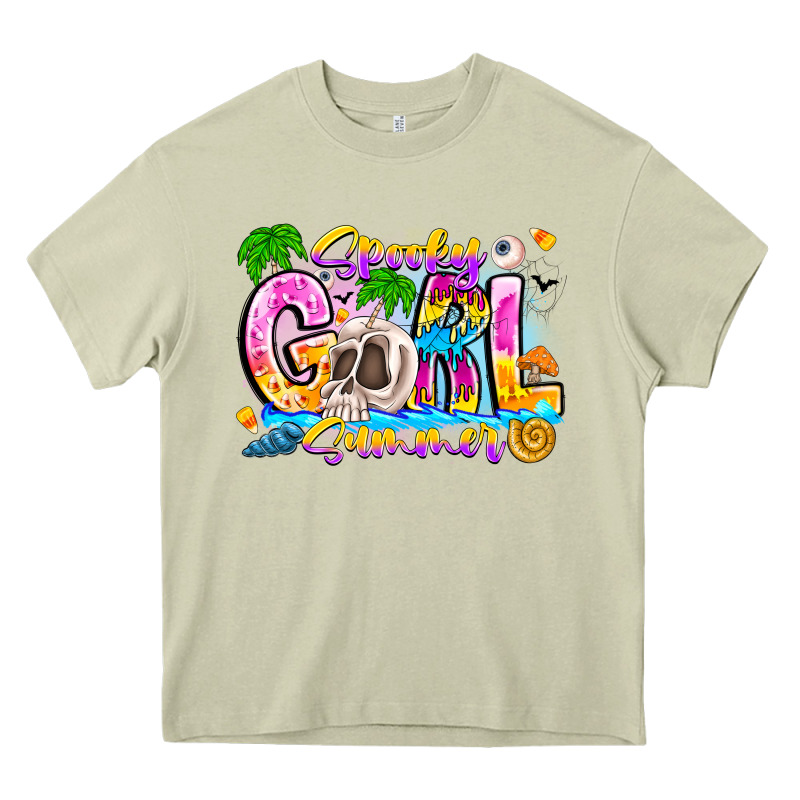 Spooky Girl Summer Heavy Core Tee by CowhideDigitalArt | Teevron