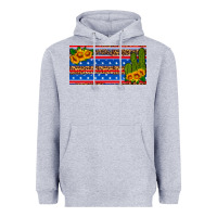 Heather Grey usa sunflower and cactus license plate Heavyweight Hoodie - HRA Design Shop