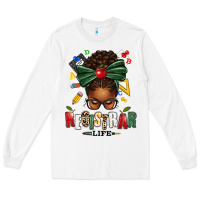 White registrar life afro messy bun Long Sleeve Tee - texasbilliewilder