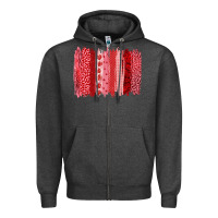 Charcoal Heather valentine's day brushstroke Zipper Hoodie - RanaPortraitStore