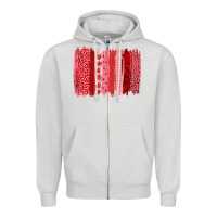 Dove Grey valentine's day brushstroke Zipper Hoodie - RanaPortraitStore