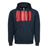 Navy valentine's day brushstroke Zipper Hoodie - RanaPortraitStore