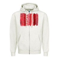 Oatmeal Heather valentine's day brushstroke Zipper Hoodie - RanaPortraitStore