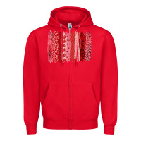 Red valentine's day brushstroke Zipper Hoodie - RanaPortraitStore