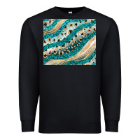 Black turquoise glitter Premium Sweatshirt - JahusDesignShop