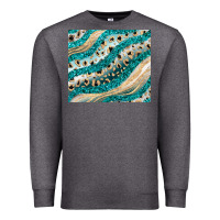 Charcoal Heather turquoise glitter Premium Sweatshirt - JahusDesignShop