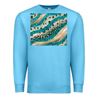 Ocean Blue turquoise glitter Premium Sweatshirt - JahusDesignShop