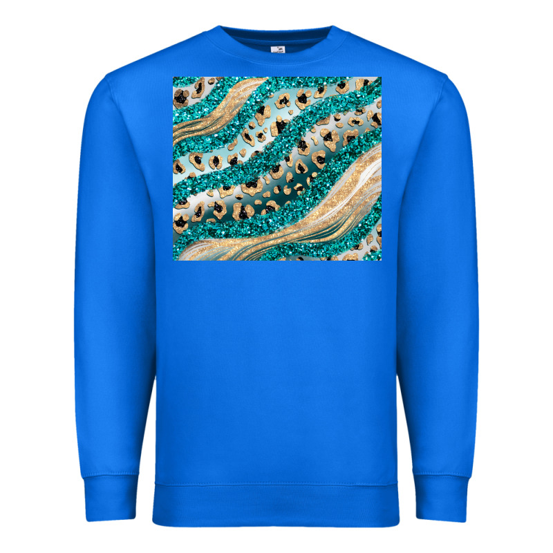 Turquoise Glitter Premium Sweatshirt by JahusDesignShop | Teevron