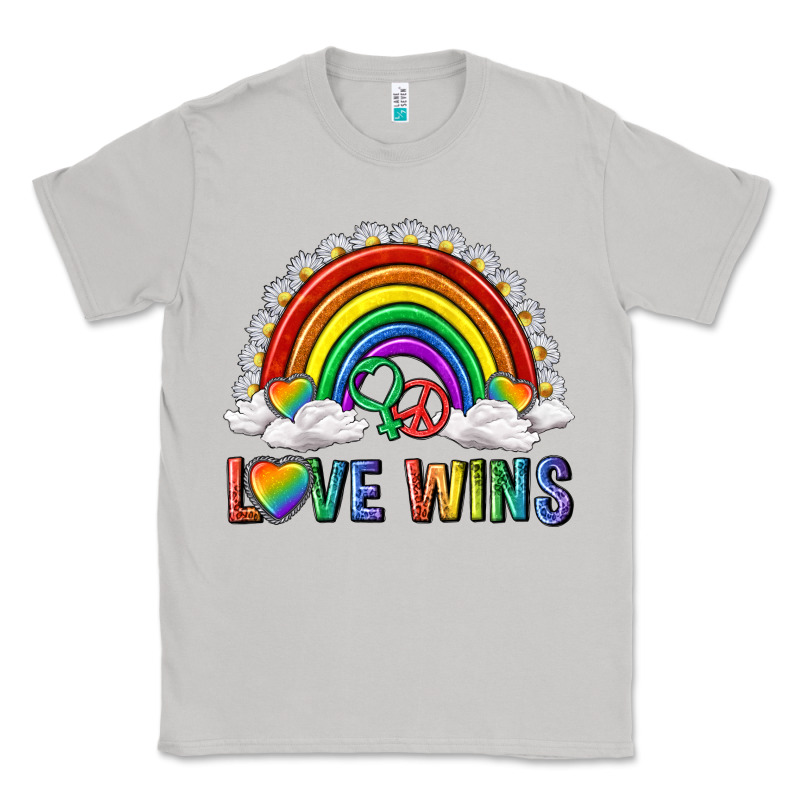 Love Wins With Daisy And Heart Classic Tee by texasbilliewilder | Teevron