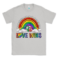 Moon Dust love wins with daisy and heart Classic Tee - texasbilliewilder