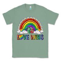 Sage love wins with daisy and heart Classic Tee - texasbilliewilder