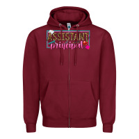 Burgundy assistant principal Zipper Hoodie - texasbilliewilder