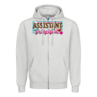 Dove Grey assistant principal Zipper Hoodie - texasbilliewilder