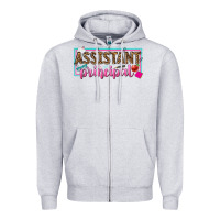Heather Grey assistant principal Zipper Hoodie - texasbilliewilder