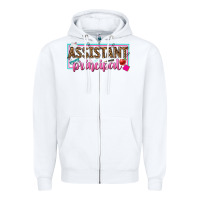 White assistant principal Zipper Hoodie - texasbilliewilder