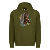 Army Green western tennessee horse Premium Hoodie - LillyAllenDesigns