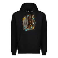 Black western tennessee horse Premium Hoodie - LillyAllenDesigns