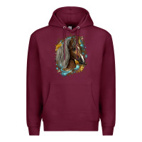Burgundy western tennessee horse Premium Hoodie - LillyAllenDesigns