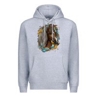 Heather Grey western tennessee horse Premium Hoodie - LillyAllenDesigns