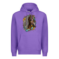 Purple western tennessee horse Premium Hoodie - LillyAllenDesigns