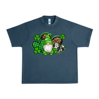 St Patricks Day Gnome With Western Hearts Urban Heavy Tee | Teevron