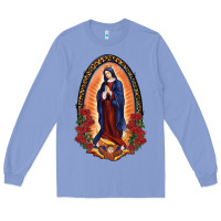 Colony Blue Our Lady Of Guadalupe Long Sleeve Tee - RanaPortraitStore