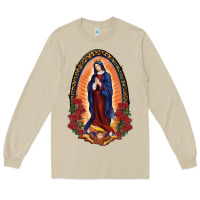 Mushroom Our Lady Of Guadalupe Long Sleeve Tee - RanaPortraitStore