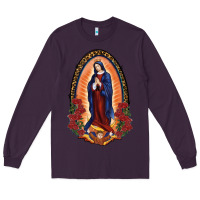 Plum Our Lady Of Guadalupe Long Sleeve Tee - RanaPortraitStore
