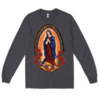 Smoke Our Lady Of Guadalupe Long Sleeve Tee - RanaPortraitStore