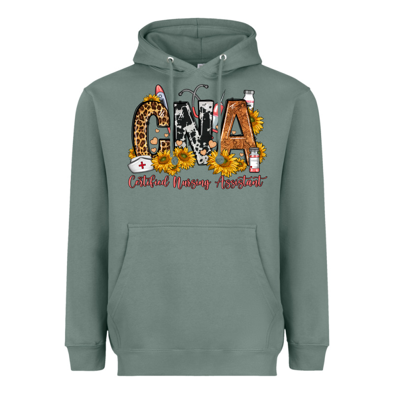 Cna Certified Nursing Assistant Heavyweight Hoodie by FaDigitalArtStudio | Teevron